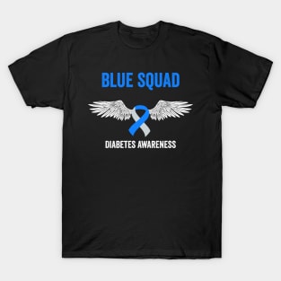 blue squad diabetes awareness month - diabetes support gift T-Shirt